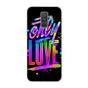 CaseCompany Only Love: Samsung Galaxy A6 Plus (2018) Transparant Hoesje
