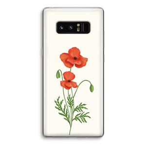 CaseCompany Red poppy: Samsung Galaxy Note 8 Transparant Hoesje
