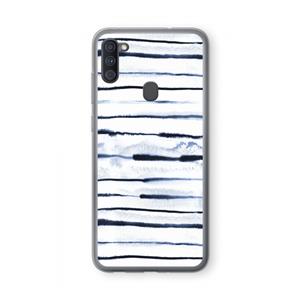 CaseCompany Ink Stripes: Samsung Galaxy A11 Transparant Hoesje