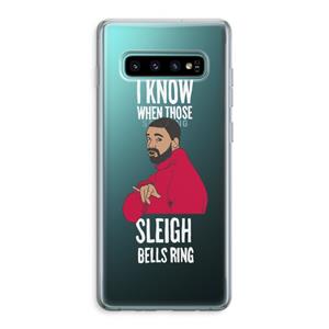 CaseCompany Sleigh Bells Ring: Samsung Galaxy S10 Plus Transparant Hoesje