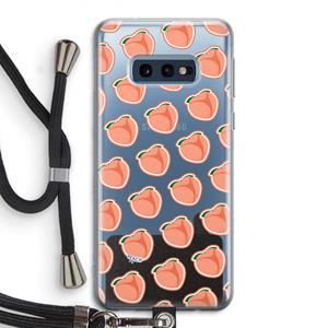CaseCompany Just peachy: Samsung Galaxy S10e Transparant Hoesje met koord