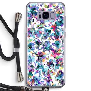 CaseCompany Hibiscus Flowers: Samsung Galaxy S8 Transparant Hoesje met koord