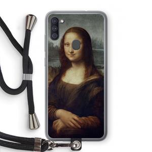CaseCompany Mona Lisa: Samsung Galaxy A11 Transparant Hoesje met koord
