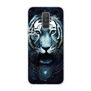 CaseCompany Darkness Tiger: Samsung Galaxy A6 Plus (2018) Transparant Hoesje