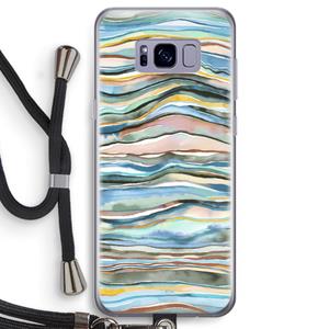 CaseCompany Watercolor Agate: Samsung Galaxy S8 Transparant Hoesje met koord