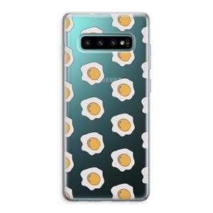 CaseCompany Bacon to my eggs #1: Samsung Galaxy S10 Plus Transparant Hoesje