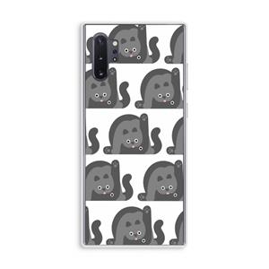 CaseCompany Cats: Samsung Galaxy Note 10 Plus Transparant Hoesje