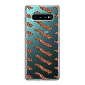 CaseCompany Bacon to my eggs #2: Samsung Galaxy S10 Plus Transparant Hoesje