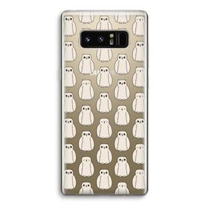 CaseCompany Uilen: Samsung Galaxy Note 8 Transparant Hoesje
