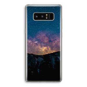 CaseCompany Travel to space: Samsung Galaxy Note 8 Transparant Hoesje