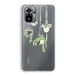 CaseCompany Hang In There: Xiaomi Redmi Note 10S Transparant Hoesje