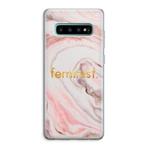 CaseCompany Feminist: Samsung Galaxy S10 Plus Transparant Hoesje
