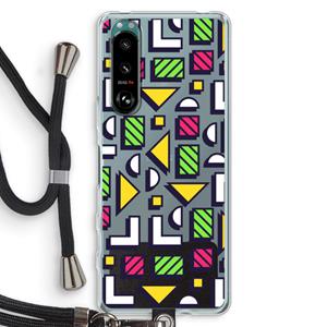 CaseCompany 8-bit N°4: Sony Xperia 5 III Transparant Hoesje met koord