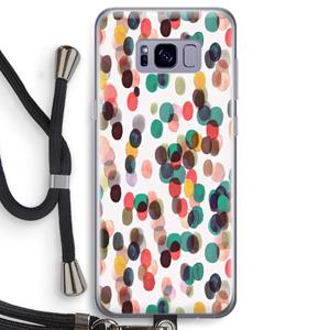 CaseCompany Tropical Dots: Samsung Galaxy S8 Transparant Hoesje met koord