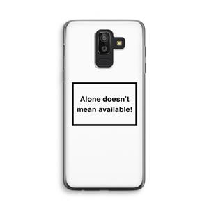 CaseCompany Alone: Samsung Galaxy J8 (2018) Transparant Hoesje