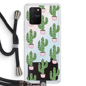 CaseCompany Cactus Lover: Samsung Galaxy S10 Lite Transparant Hoesje met koord