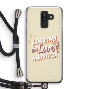 CaseCompany Pizza is the answer: Samsung Galaxy J8 (2018) Transparant Hoesje met koord