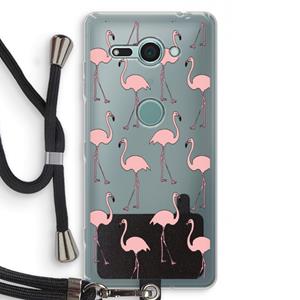 CaseCompany Anything Flamingoes: Sony Xperia XZ2 Compact Transparant Hoesje met koord
