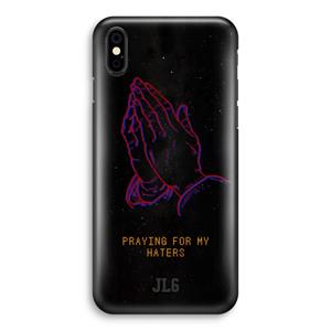 CaseCompany Praying For My Haters: iPhone X Volledig Geprint Hoesje