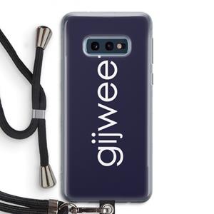 CaseCompany Gijweet: Samsung Galaxy S10e Transparant Hoesje met koord
