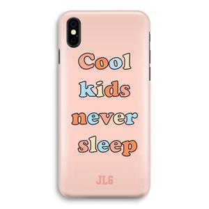 CaseCompany Cool Kids Never Sleep: iPhone X Volledig Geprint Hoesje