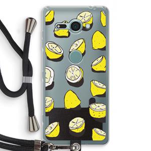 CaseCompany When Life Gives You Lemons...: Sony Xperia XZ2 Compact Transparant Hoesje met koord