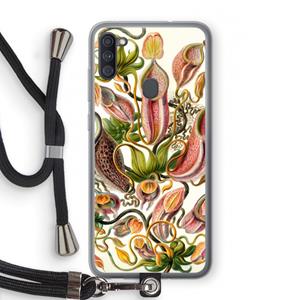 CaseCompany Haeckel Nepenthaceae: Samsung Galaxy A11 Transparant Hoesje met koord