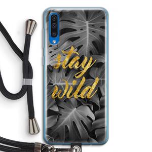 CaseCompany Stay wild: Samsung Galaxy A50 Transparant Hoesje met koord