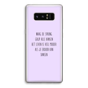 CaseCompany Sprong: Samsung Galaxy Note 8 Transparant Hoesje