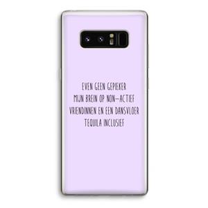 CaseCompany Tequila: Samsung Galaxy Note 8 Transparant Hoesje