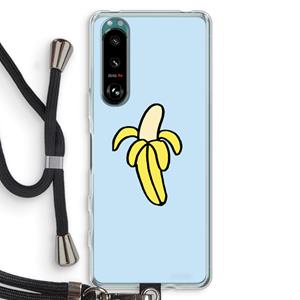 CaseCompany Banana: Sony Xperia 5 III Transparant Hoesje met koord