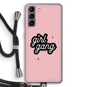 CaseCompany Girl Gang: Samsung Galaxy S21 Transparant Hoesje met koord