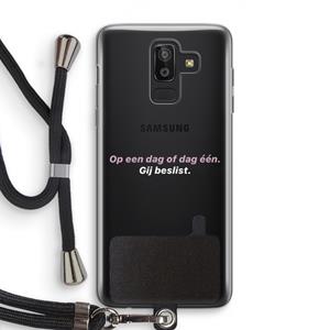 CaseCompany gij beslist: Samsung Galaxy J8 (2018) Transparant Hoesje met koord