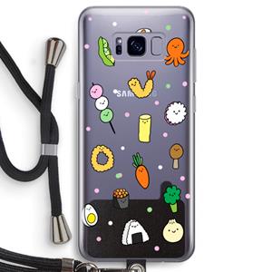 CaseCompany Happy bento friends: Samsung Galaxy S8 Transparant Hoesje met koord