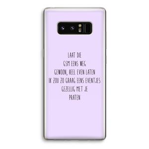 CaseCompany GSM: Samsung Galaxy Note 8 Transparant Hoesje