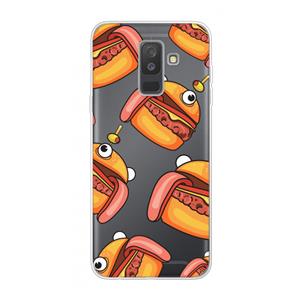 CaseCompany Hamburger: Samsung Galaxy A6 Plus (2018) Transparant Hoesje