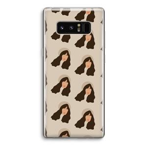 CaseCompany Bonjour mon amour: Samsung Galaxy Note 8 Transparant Hoesje