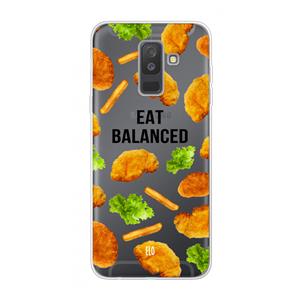 CaseCompany Eat Balanced: Samsung Galaxy A6 Plus (2018) Transparant Hoesje