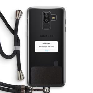 CaseCompany Reminder: Samsung Galaxy J8 (2018) Transparant Hoesje met koord
