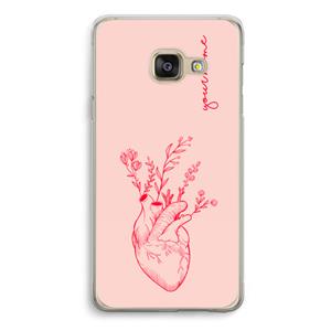 CaseCompany Blooming Heart: Samsung A3 (2017) Transparant Hoesje