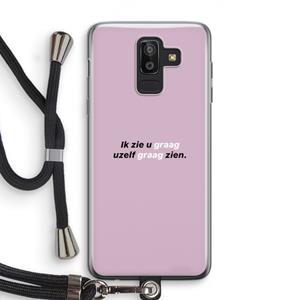 CaseCompany uzelf graag zien: Samsung Galaxy J8 (2018) Transparant Hoesje met koord