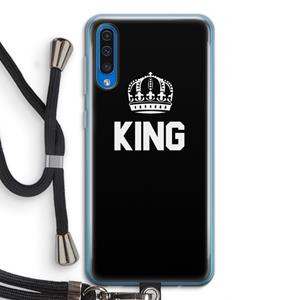 CaseCompany King zwart: Samsung Galaxy A50 Transparant Hoesje met koord