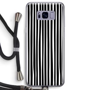 CaseCompany Stripes: Samsung Galaxy S8 Transparant Hoesje met koord