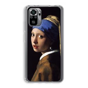 CaseCompany The Pearl Earring: Xiaomi Redmi Note 10S Transparant Hoesje