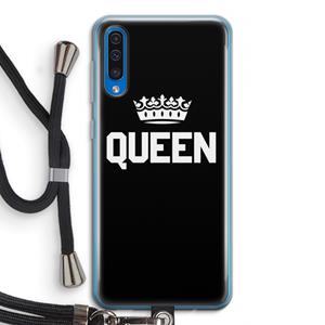 CaseCompany Queen zwart: Samsung Galaxy A50 Transparant Hoesje met koord