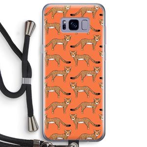 CaseCompany Cheetah: Samsung Galaxy S8 Transparant Hoesje met koord