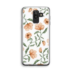 CaseCompany Peachy flowers: Samsung Galaxy J8 (2018) Transparant Hoesje