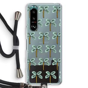 CaseCompany Paradise: Sony Xperia 5 III Transparant Hoesje met koord