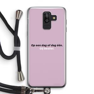 CaseCompany gij beslist: Samsung Galaxy J8 (2018) Transparant Hoesje met koord