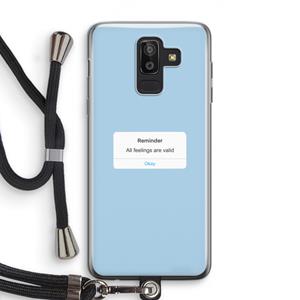 CaseCompany Reminder: Samsung Galaxy J8 (2018) Transparant Hoesje met koord